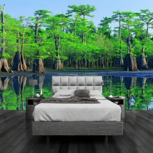 Tranh Dán Tường Hiệu Ứng 3D Phong Cảnh Rừng