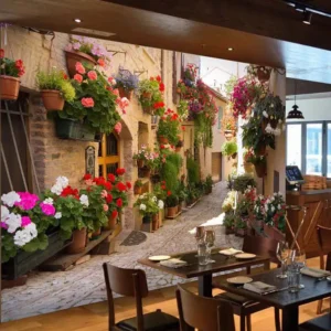 Tranh Dán Tường Phong Cảnh Đường Phố Châu Âu