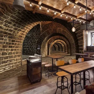 Tranh Dán Tường 3D Dạng Đường Hầm Tường Gạch